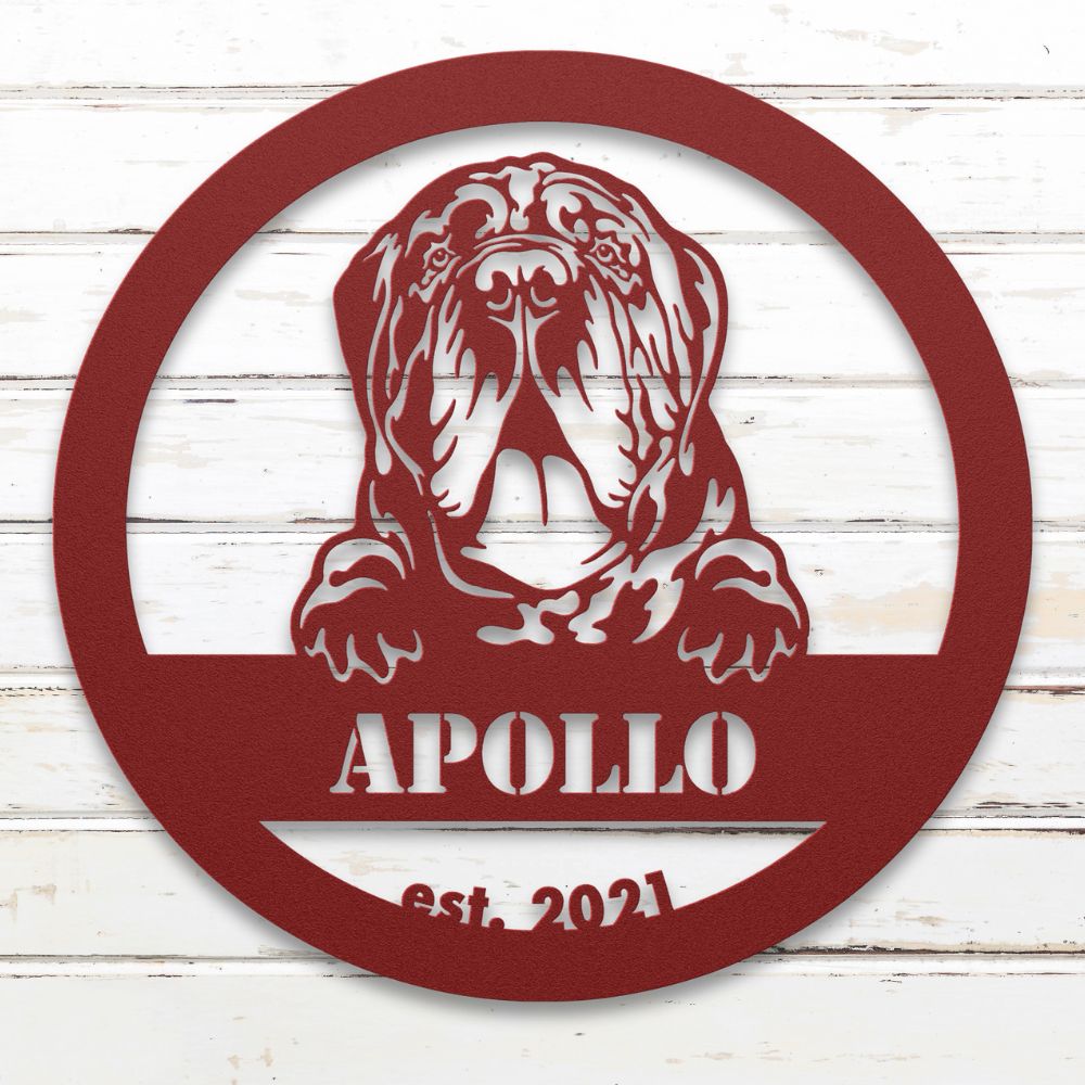 Roscoe & Charlie | Neapolitan Metal Wall Art | Custom Dog Sign | Made in USA | High-Quality Steel | Multiple Finishes | Home Decor Gift