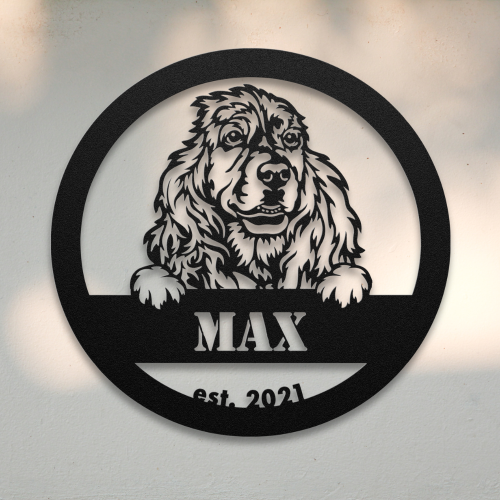 Cocker Spaniel (Black) | Shop Personalized Metal Dog Signs | Roscoe & Charlie