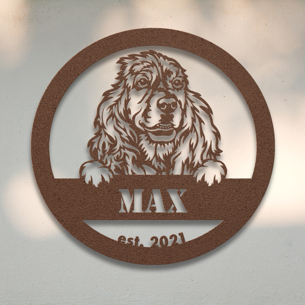 Cocker Spaniel (Copper) | Shop Personalized Metal Dog Signs | Roscoe & Charlie