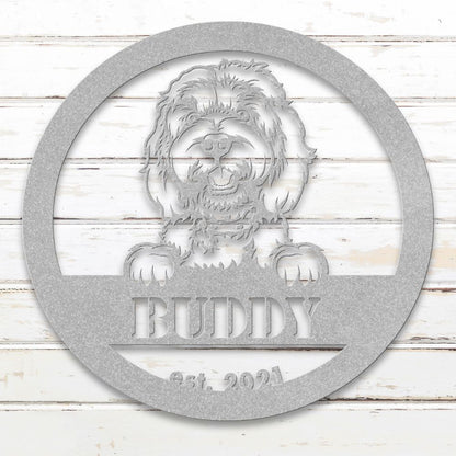 Roscoe & Charlie | Doodle Metal Wall Art | Custom Dog Sign | Made in USA | High-Quality Steel | Multiple Finishes | Home Decor Gift