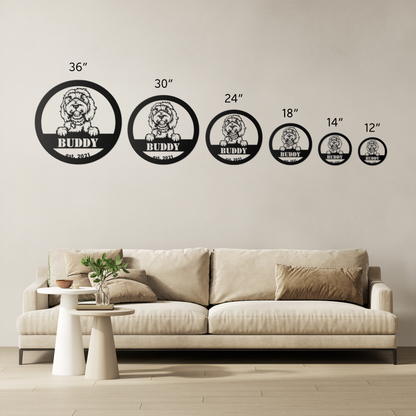 Roscoe & Charlie | Doodle Metal Wall Art | Custom Dog Sign | Made in USA | High-Quality Steel | Multiple Finishes | Home Decor Gift