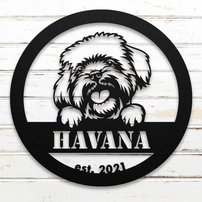 Roscoe & Charlie | Havanese Metal Wall Art | Custom Dog Sign | Made in USA | High-Quality Steel | Multiple Finishes | Home Decor Gift
