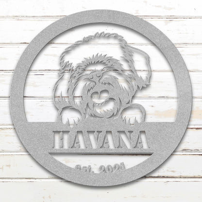 Roscoe & Charlie | Havanese Metal Wall Art | Custom Dog Sign | Made in USA | High-Quality Steel | Multiple Finishes | Home Decor Gift