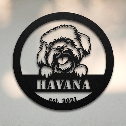 Havanese (Black) | Shop for Personalized Metal Dog Signs | Roscoe & Charlie