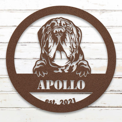 Roscoe & Charlie | Neapolitan Metal Wall Art | Custom Dog Sign | Made in USA | High-Quality Steel | Multiple Finishes | Home Decor Gift