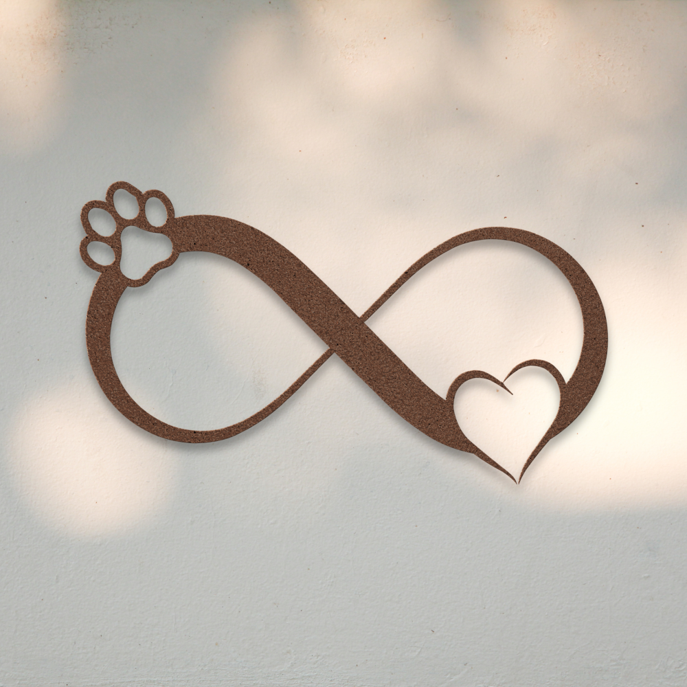 Paw Print + Heart Infinity | Shop Dog Wall Art | Roscoe & Charlie