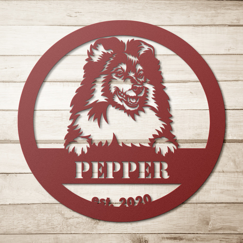 Collie | Personalized Metal Wall Art