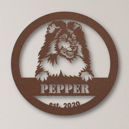 Collie | Personalized Metal Wall Art