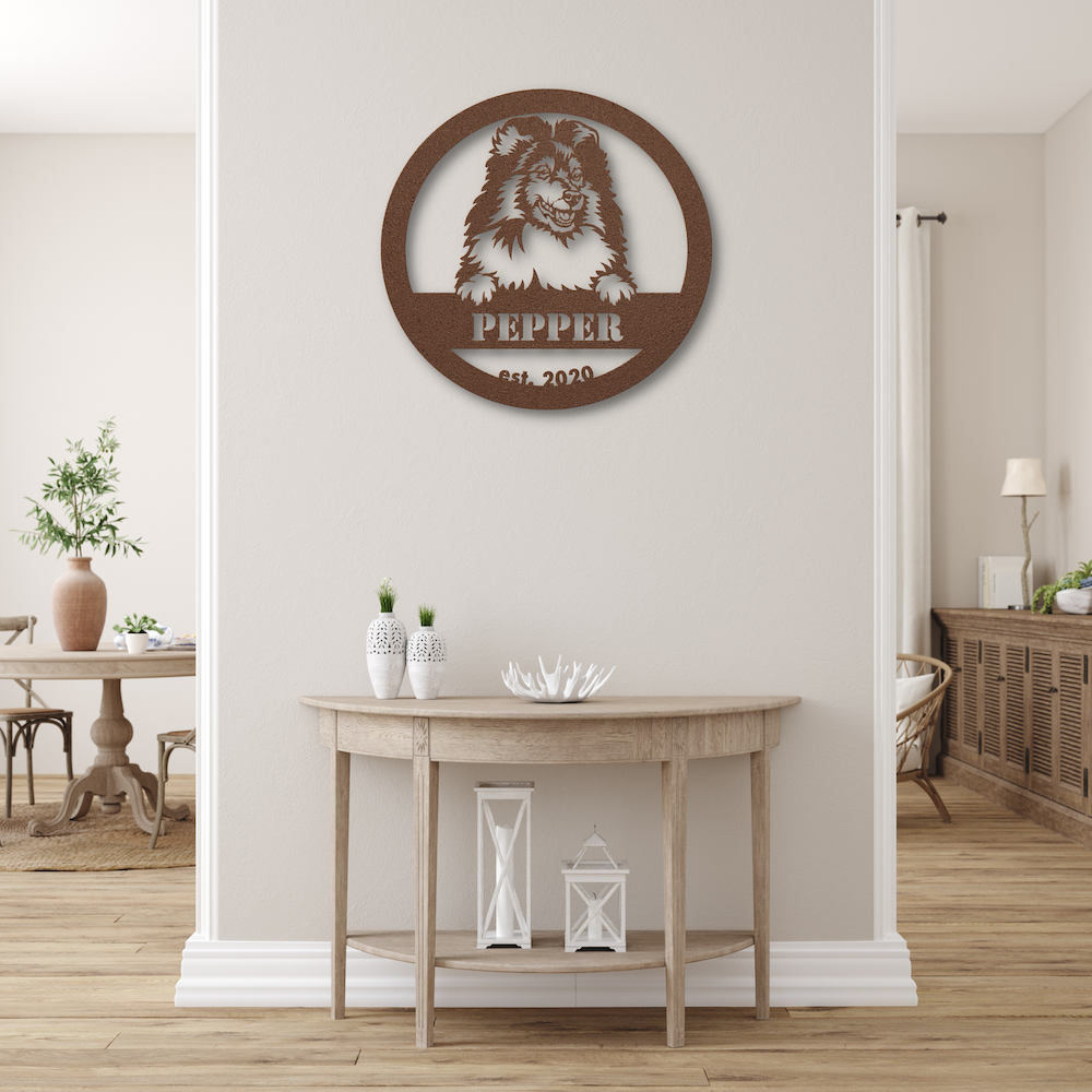 Collie | Personalized Metal Wall Art