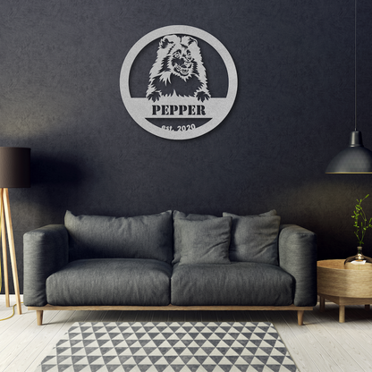 Collie | Personalized Metal Wall Art