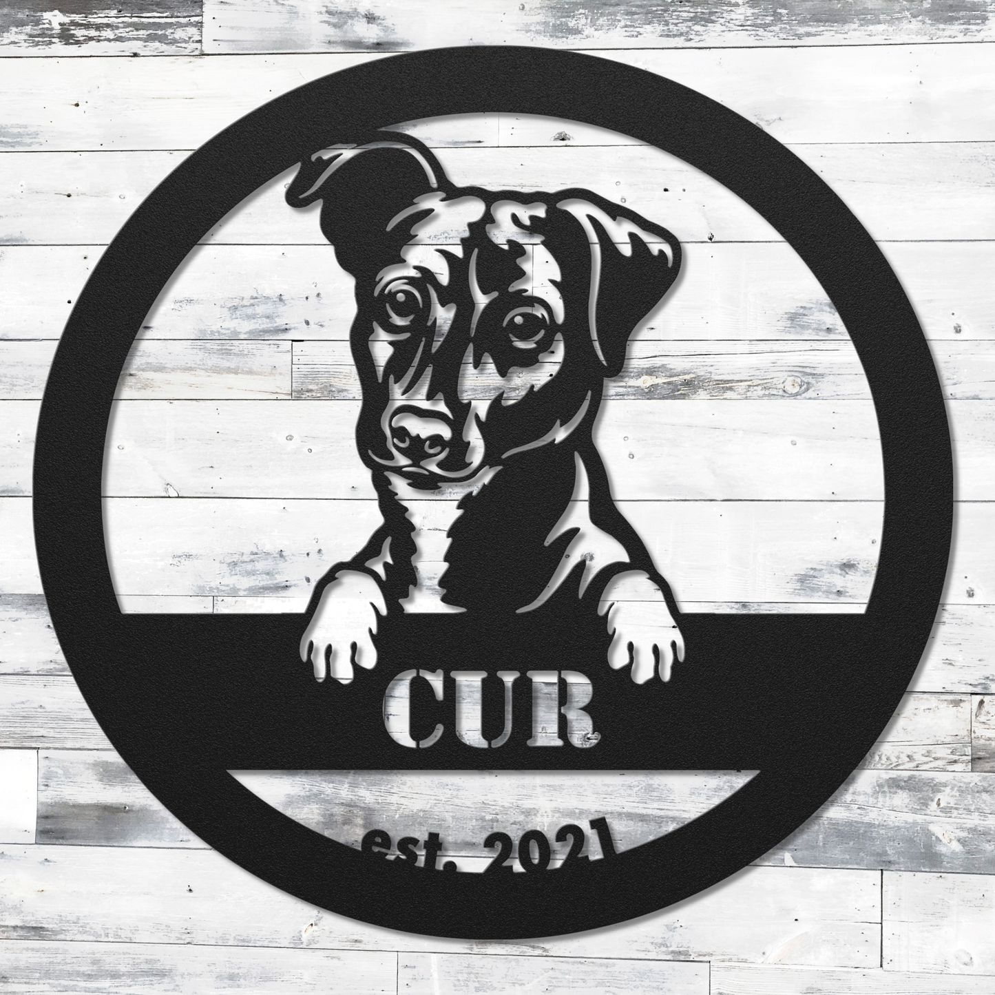 Mountain Cur | Personalized Metal Wall Art