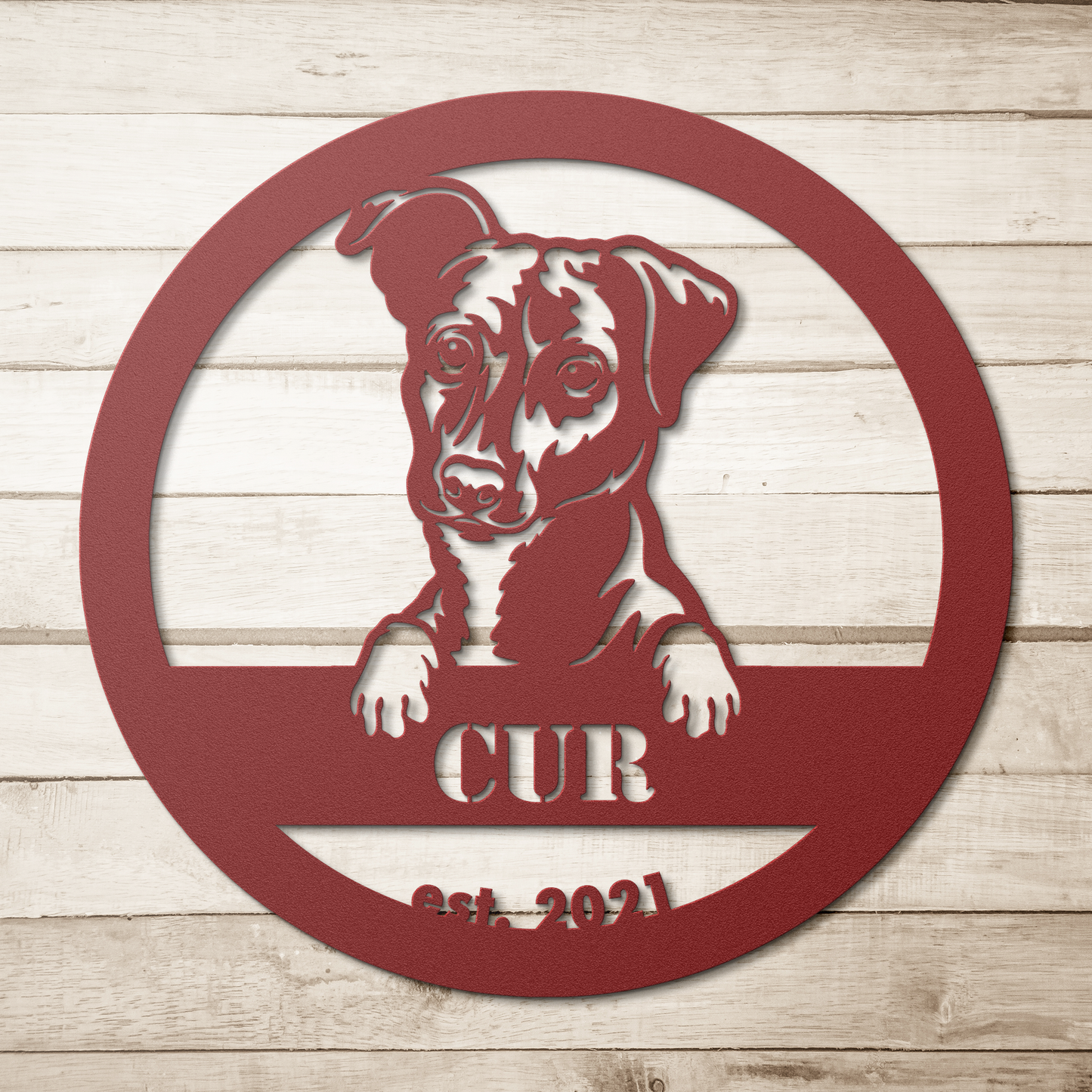 Mountain Cur | Personalized Metal Wall Art