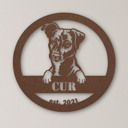 Mountain Cur | Personalized Metal Wall Art