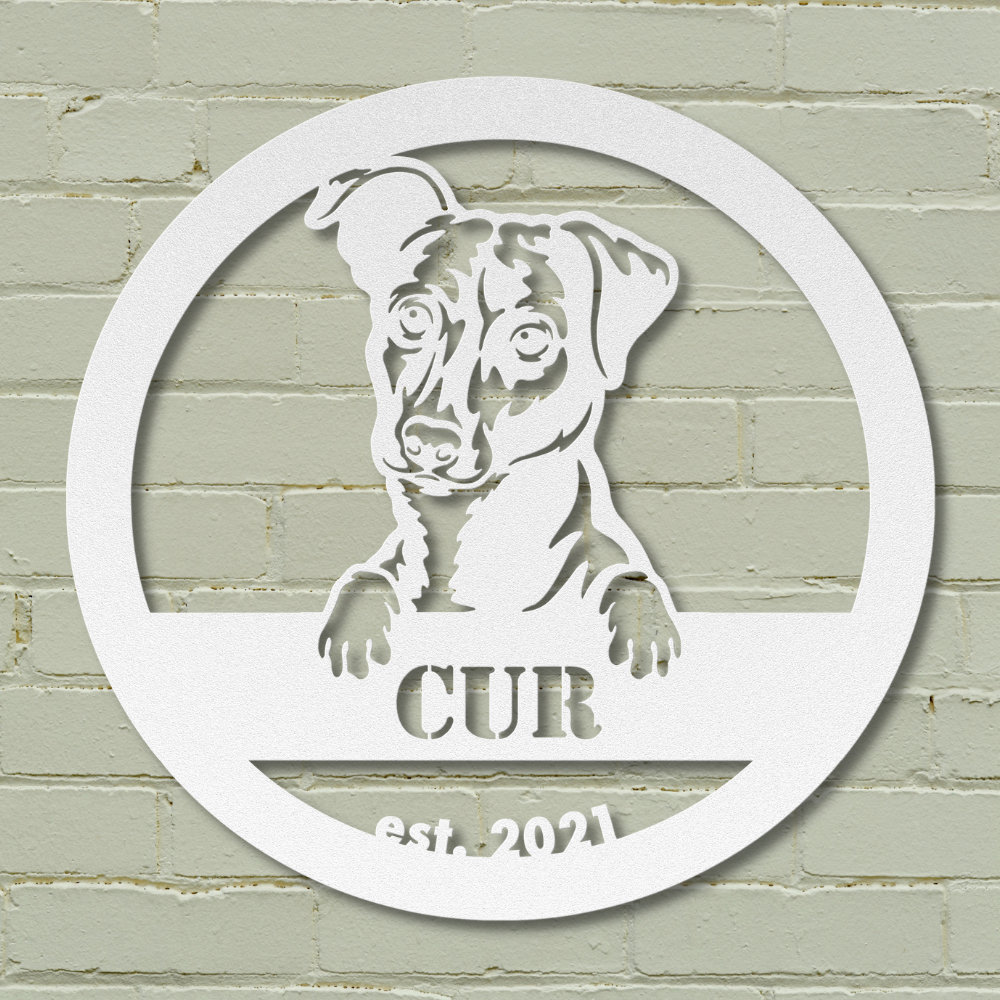 Mountain Cur | Personalized Metal Wall Art