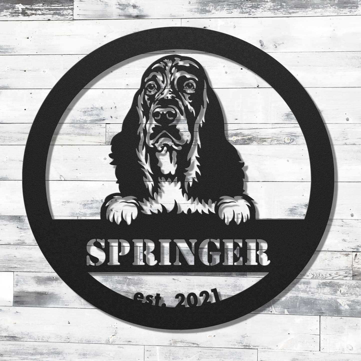 Springer Spaniel | Personalized Metal Wall Art