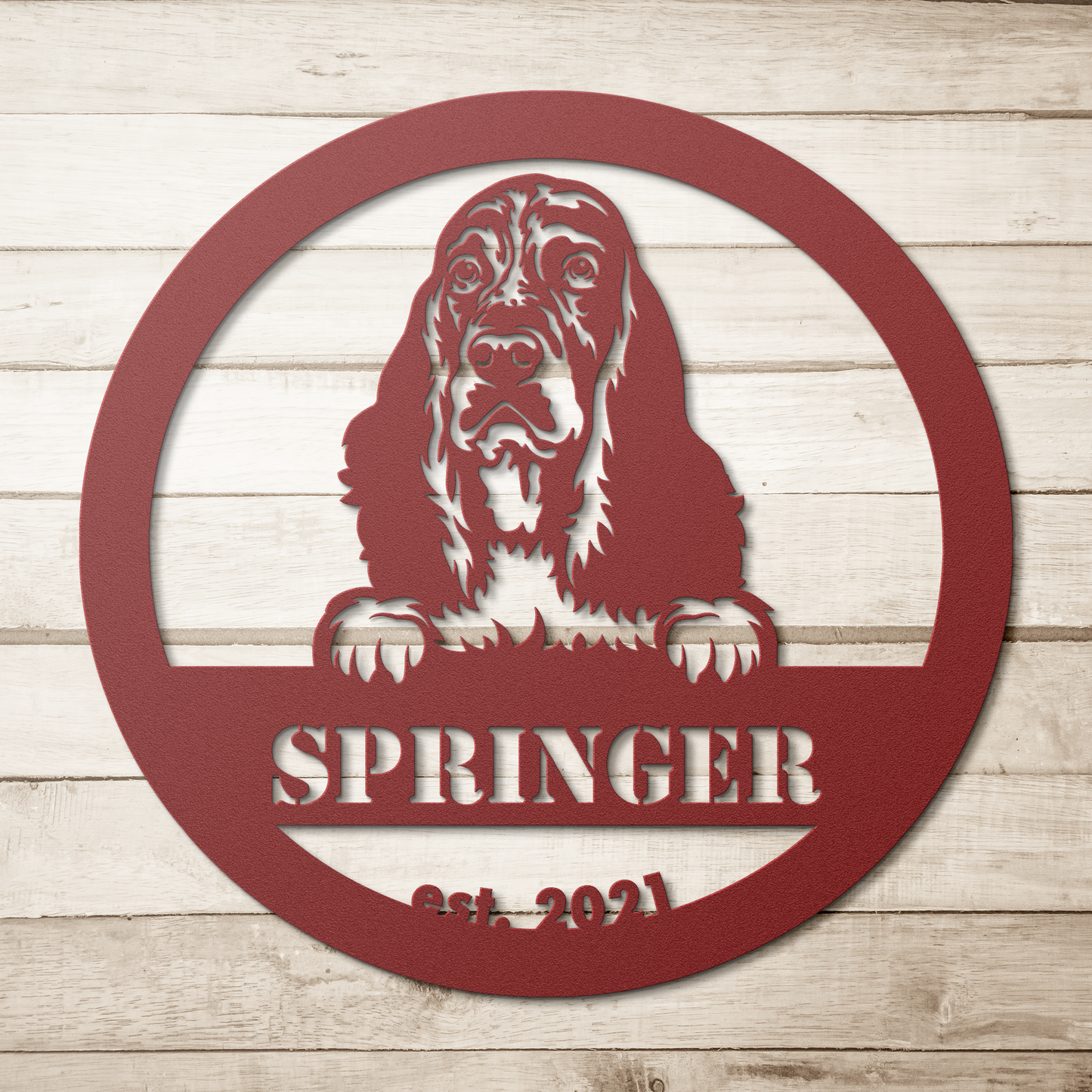 Springer Spaniel | Personalized Metal Wall Art