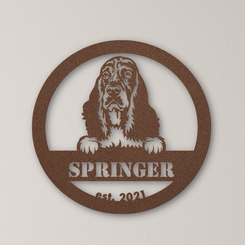 Springer Spaniel | Personalized Metal Wall Art