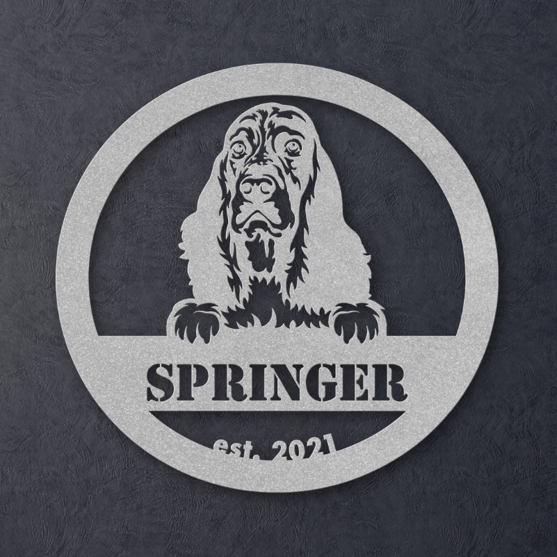 Springer Spaniel | Personalized Metal Wall Art