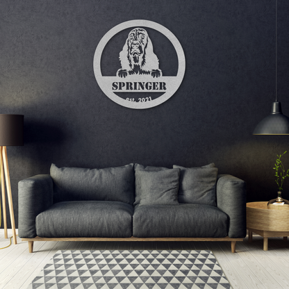 Springer Spaniel | Personalized Metal Wall Art