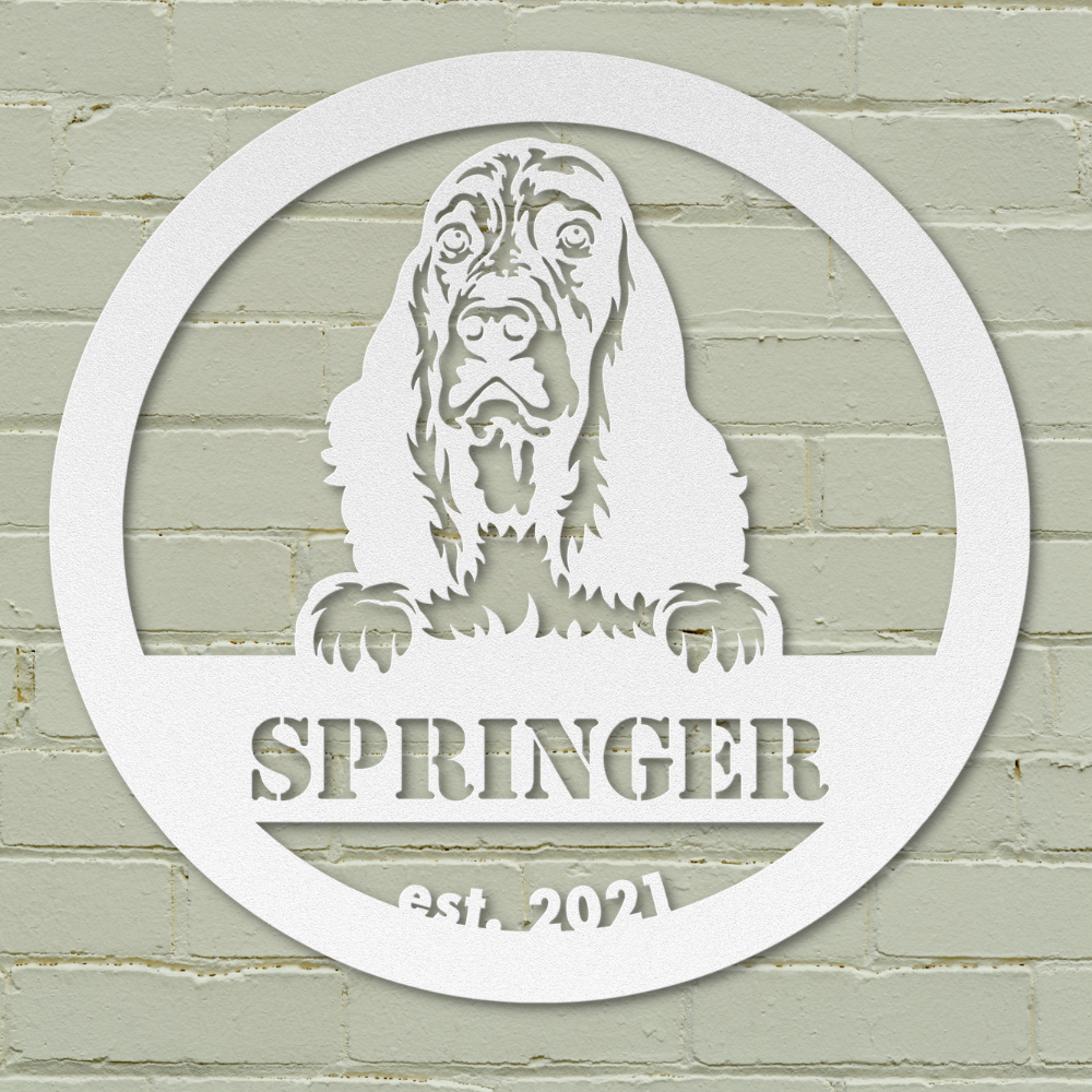 Springer Spaniel | Personalized Metal Wall Art