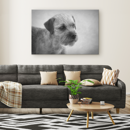 shop for canvas wall art with Border Terrier prints online | Roscoe & Charlie