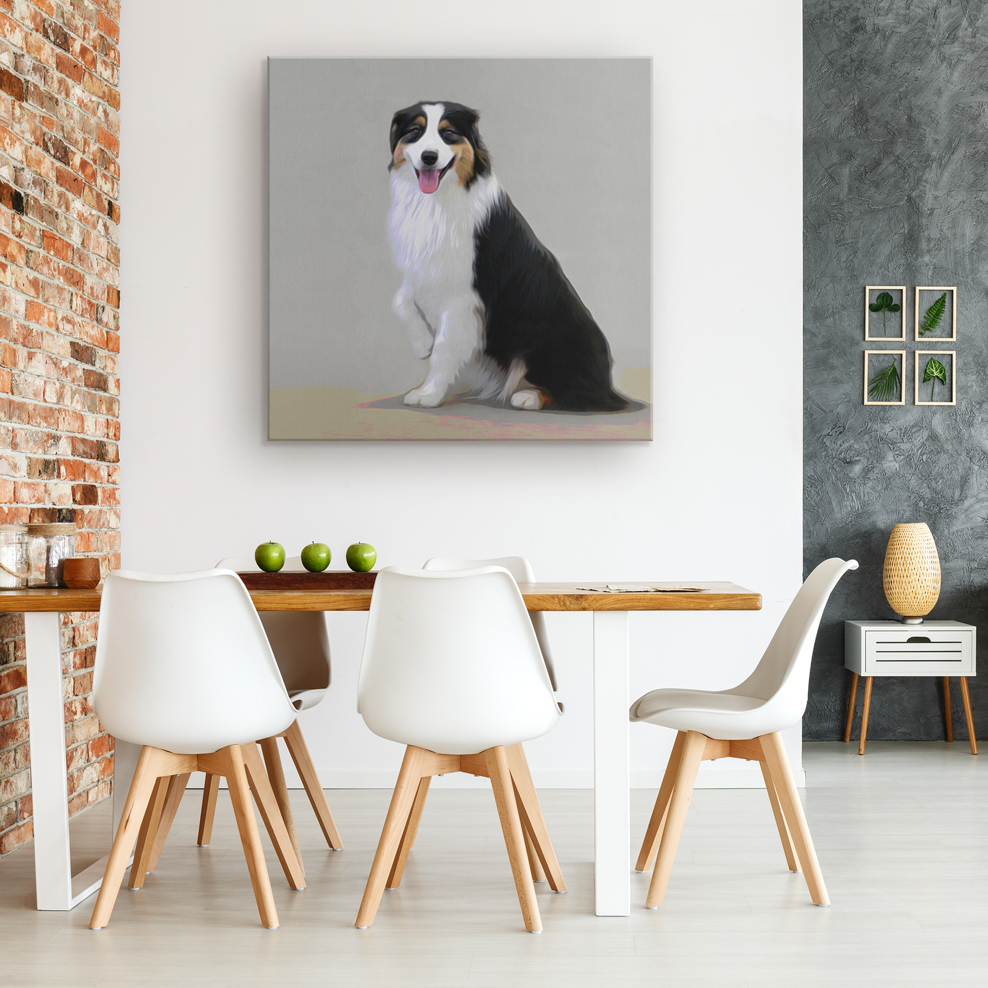 Shop for canvas wall art with Australian Shepherd prints online | Roscoe & Charlie