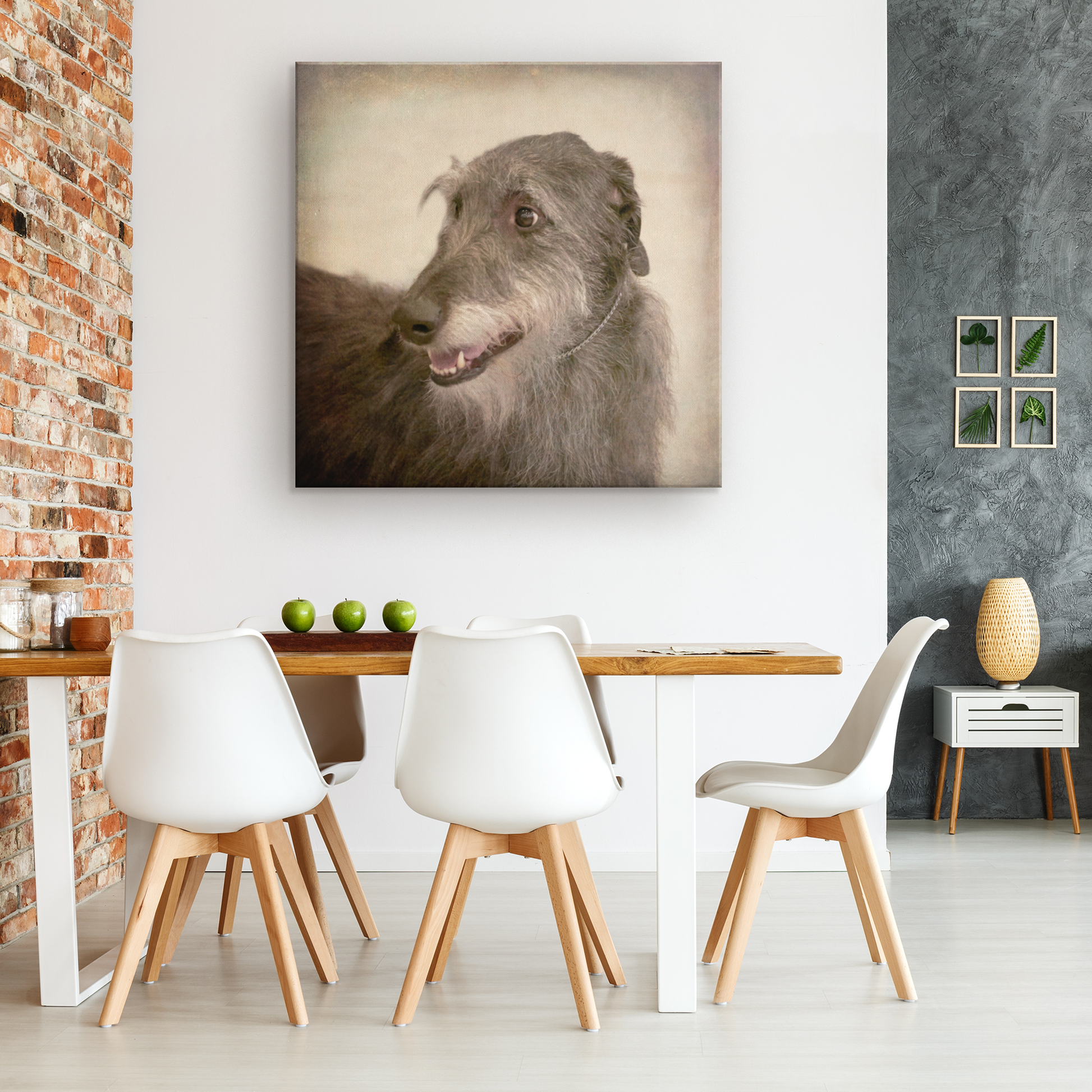 shop for canvas wall art with Irish Wolfhound prints online | Roscoe & Charlie