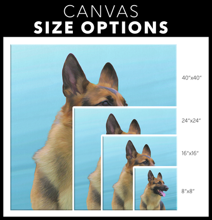 German Shepherd Wall Canvas | Roscoe & Charlie