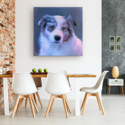 Shop for canvas wall art with Australian Shepherd art online | Roscoe & Charlie