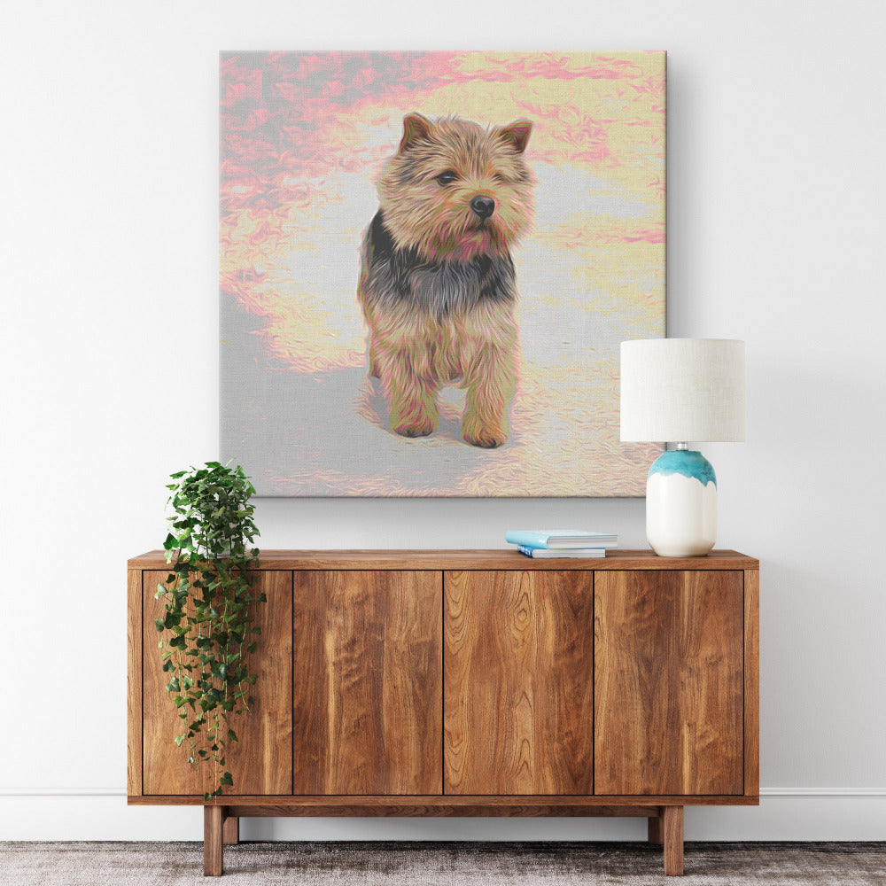 Buy Abby I Gallery Canvas | Shop for Norwich Terrier Wall Art | Roscoe & Charlie