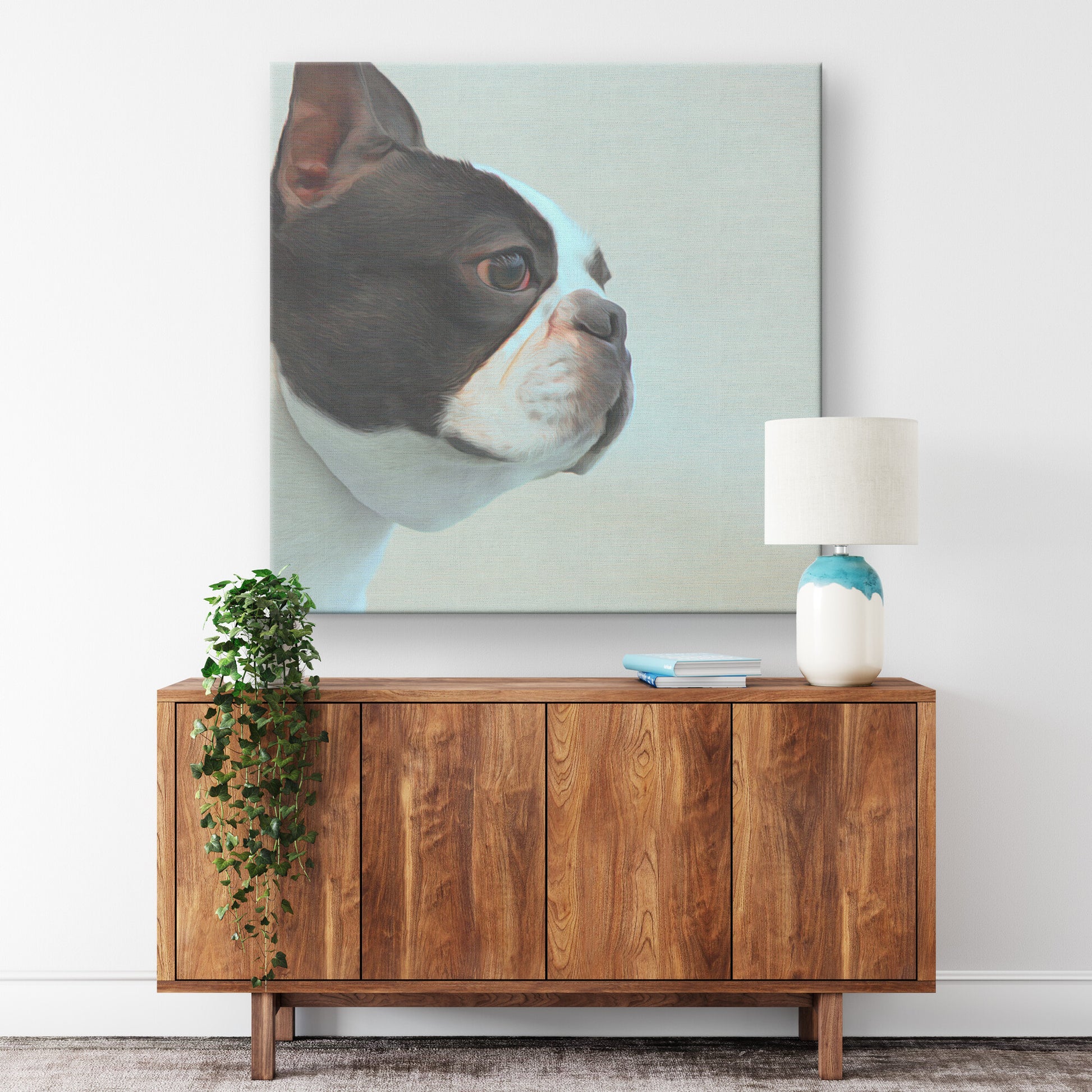 Buy Bella II Gallery Canvas | Shop for Boston Terrier Wall Art | Roscoe & Charlie