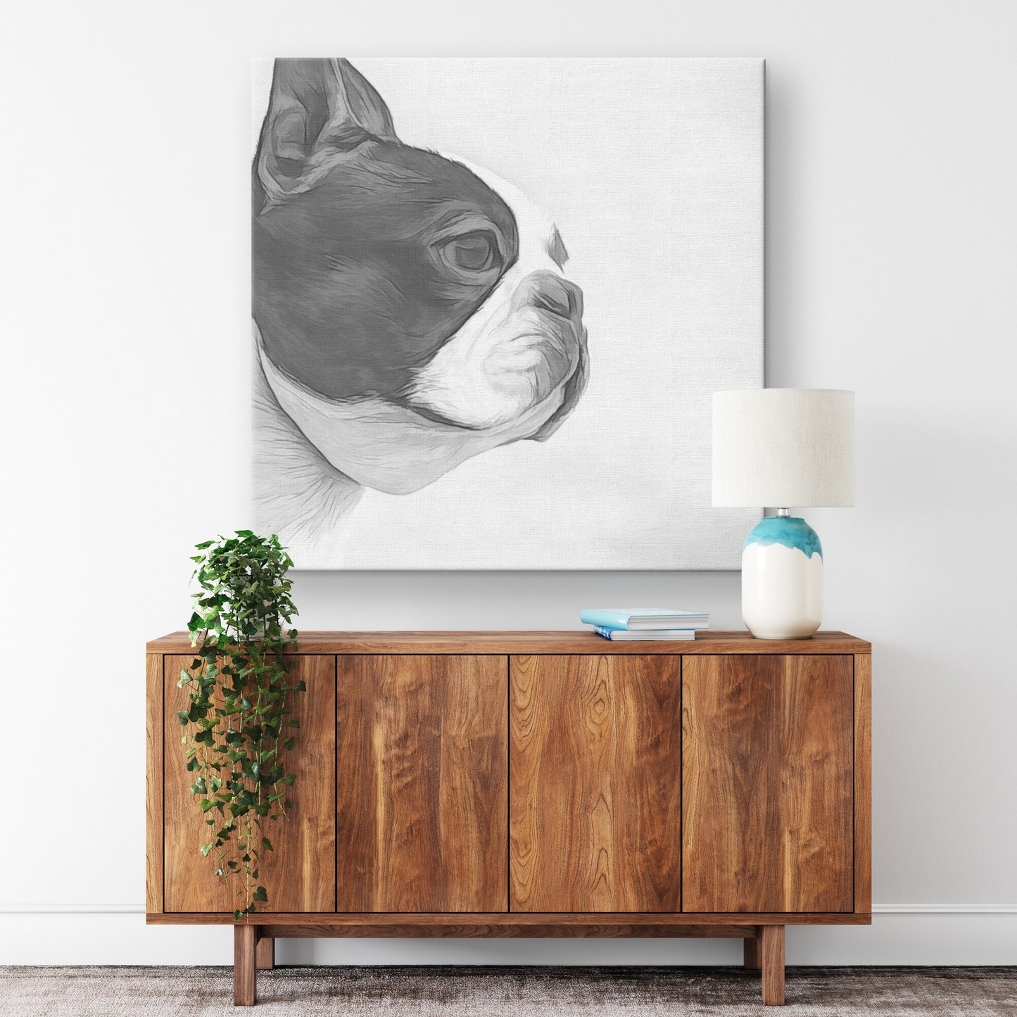 Buy Bella III Gallery Canvas | Shop Boston Terrier Wall Art | Roscoe & Charlie