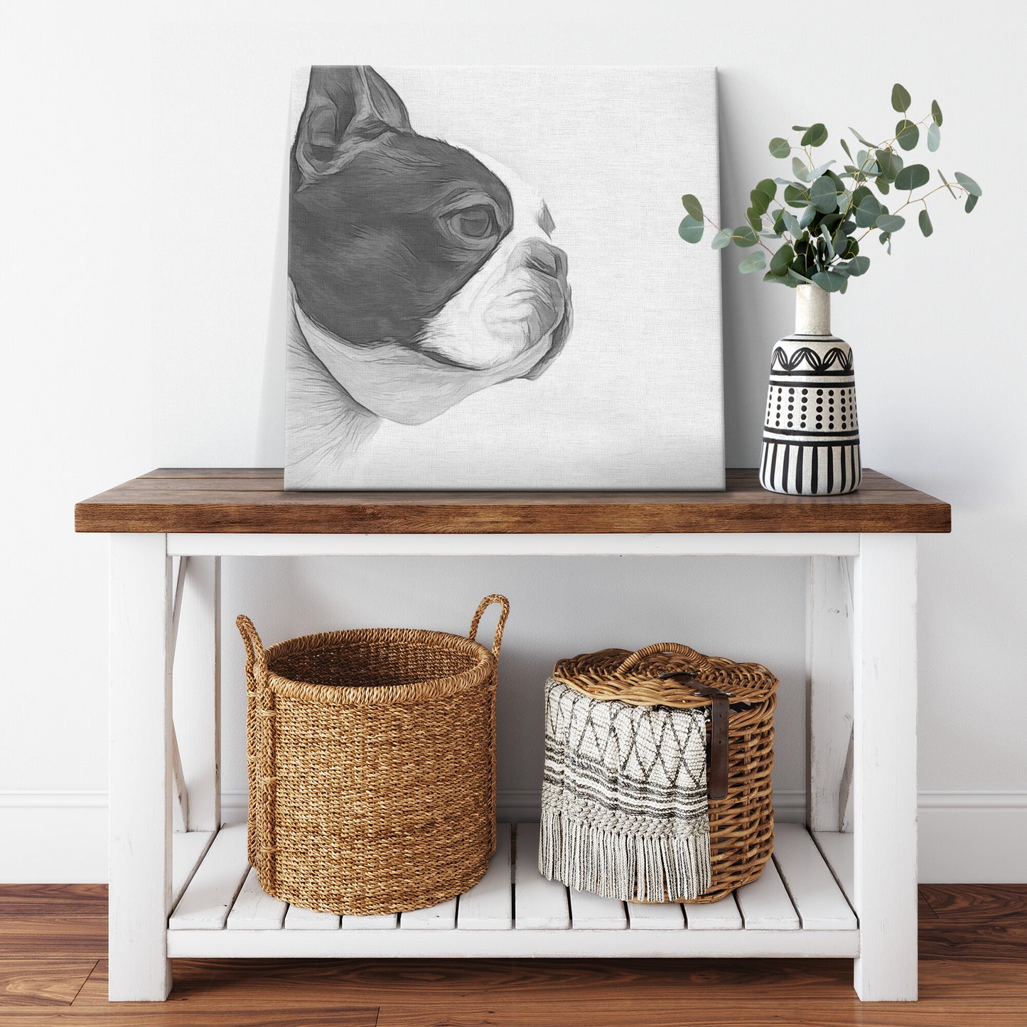 Buy Bella III Gallery Canvas | Shop Boston Terrier Wall Art | Roscoe & Charlie