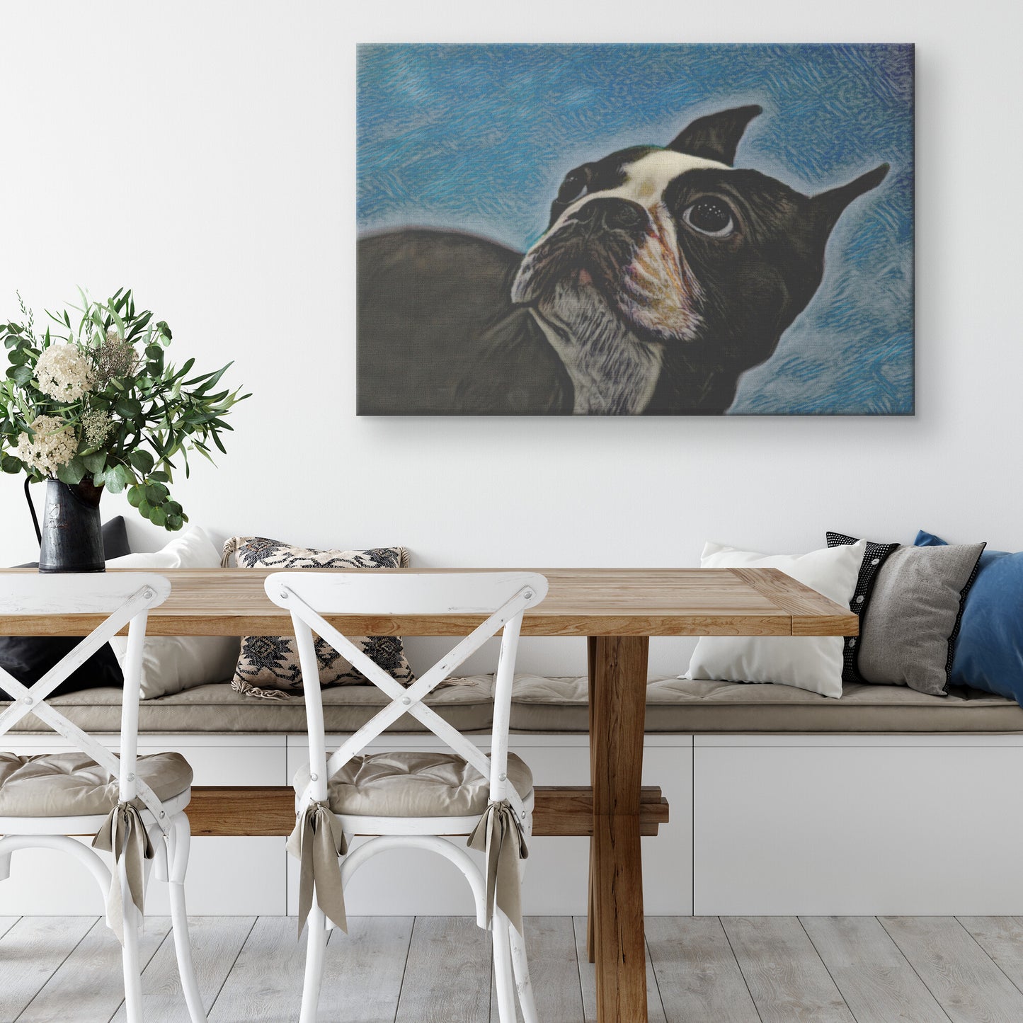 Buy Bella VII Gallery Canvas | Shop Boston Terrier Wall Art | Roscoe & Charlie