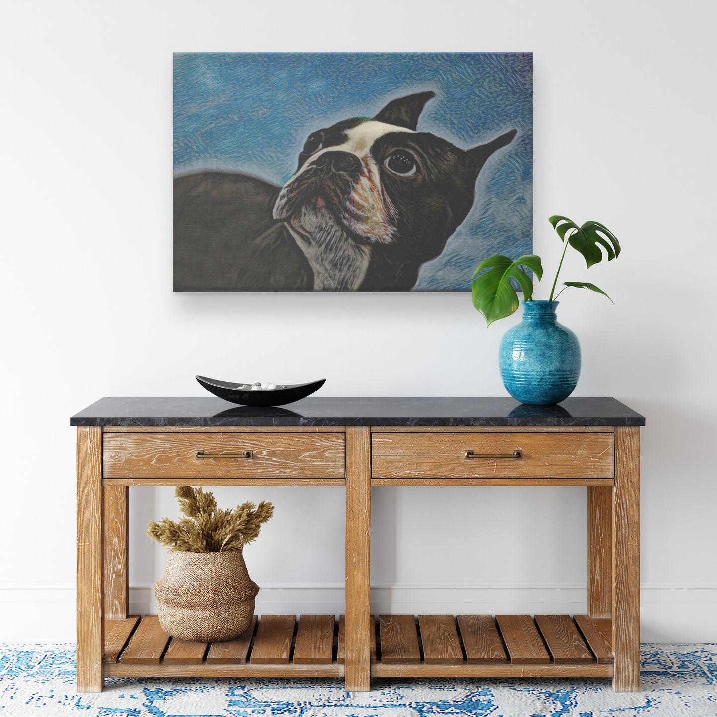 Buy Bella VII Gallery Canvas | Shop Boston Terrier Wall Art | Roscoe & Charlie