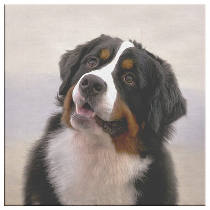 Buy Bernie V Gallery Canvas | Shop for Bernese Mountain Dog Wall Art | Roscoe & Charlie