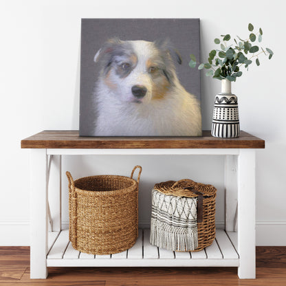 Buy Blu III Gallery Canvas | Shop Australian Shepherd Art | Roscoe & Charlie