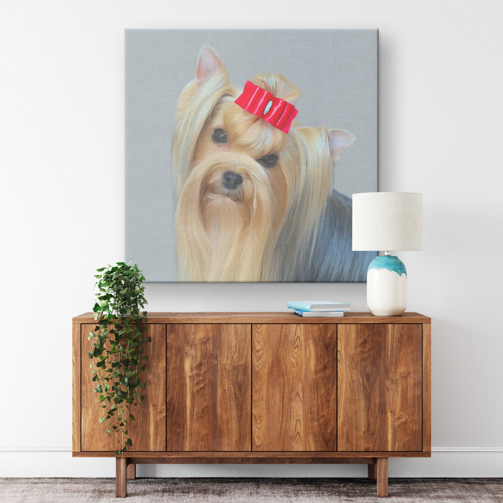 Buy Bridget I Gallery Canvas | Shop for Yorkshire Terrier Wall Art | Roscoe & Charlie