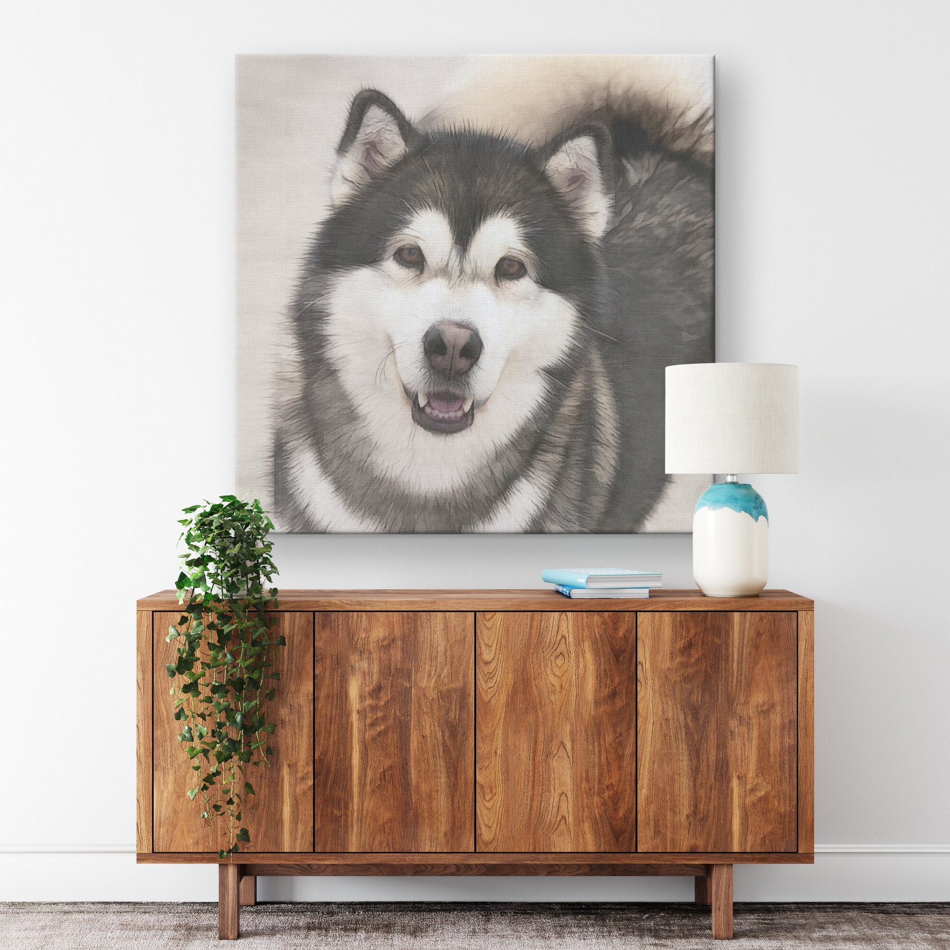 Buy Dakota III Gallery Canvas | Shop Alaskan Malamute Art | Roscoe & Charlie