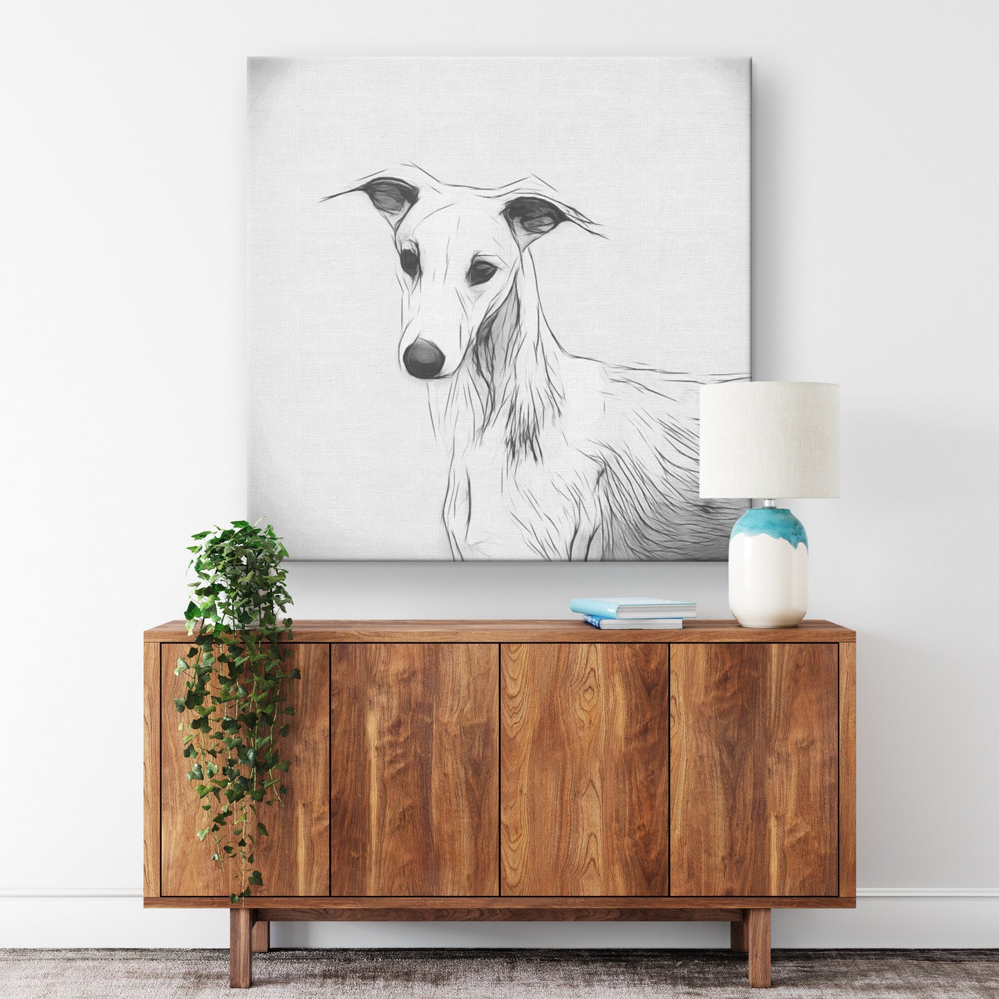 Buy Dash III Gallery Canvas | Shop for Whippet Canvas Wall Art | Roscoe & Charlie