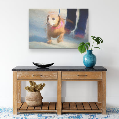 Buy Frankie I Gallery Canvas | Shop for Dachshund Wall Art | Roscoe & Charlie