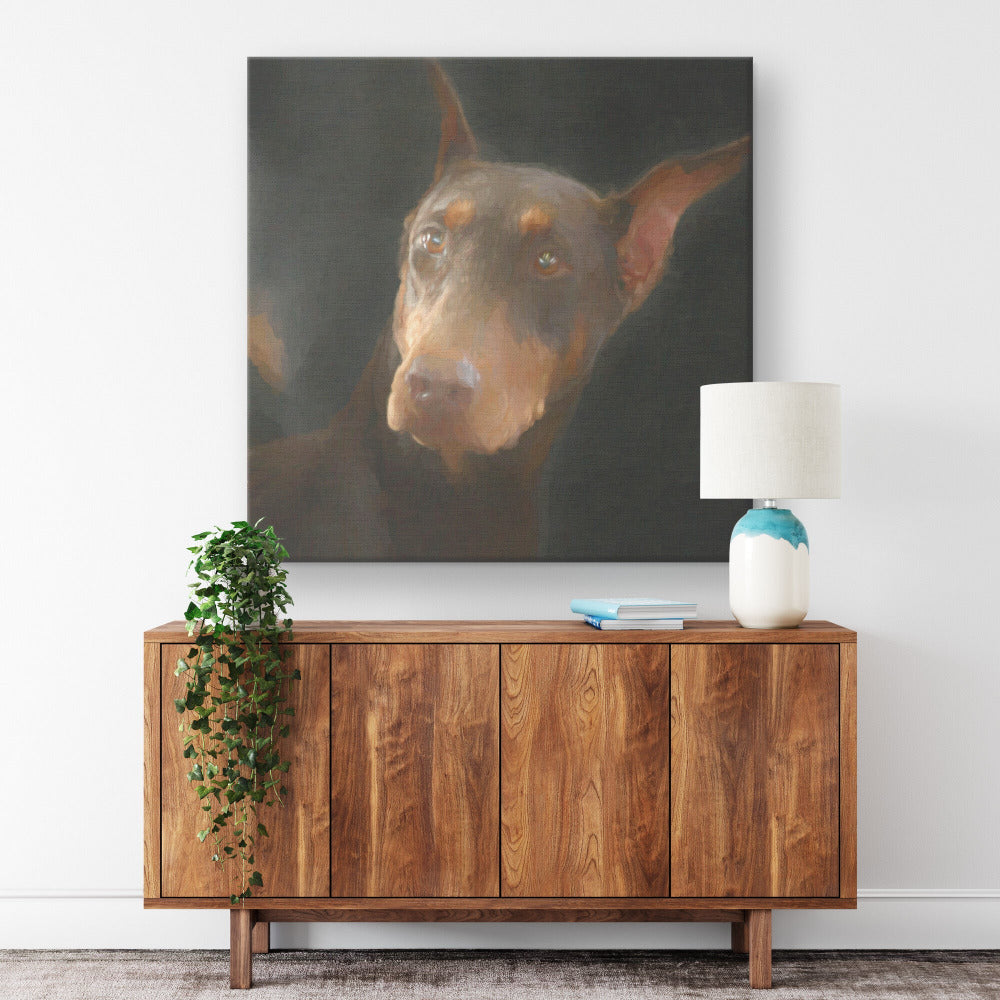 Buy Gus III Gallery Canvas | Shop for Doberman Wall Art | Roscoe & Charlie