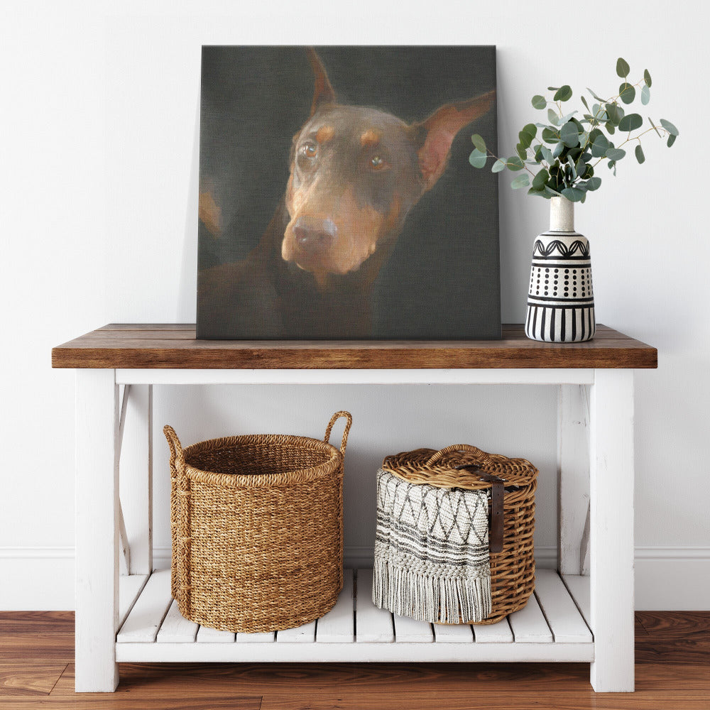 Buy Gus III Gallery Canvas | Shop for Doberman Wall Art | Roscoe & Charlie