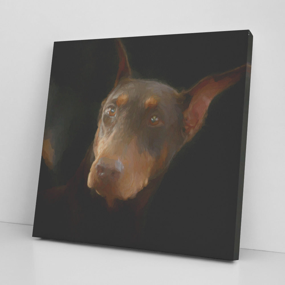 Buy Gus III Gallery Canvas | Shop for Doberman Wall Art | Roscoe & Charlie