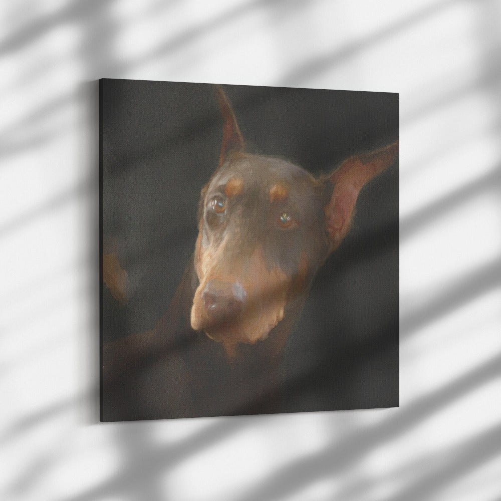 Buy Gus III Gallery Canvas | Shop for Doberman Wall Art | Roscoe & Charlie