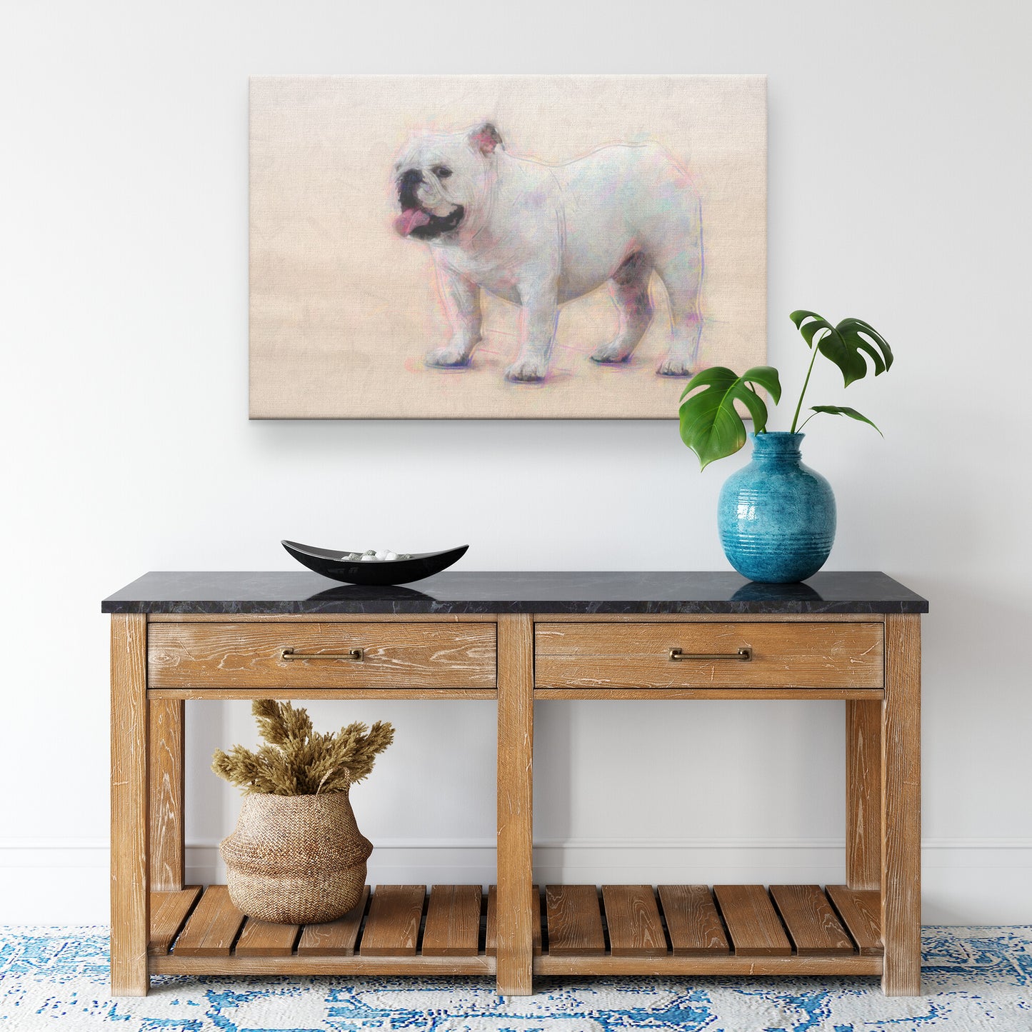 Buy Humphrey III Gallery Canvas | Shop English Bulldog Canvas Wall Art | Roscoe & Charlie