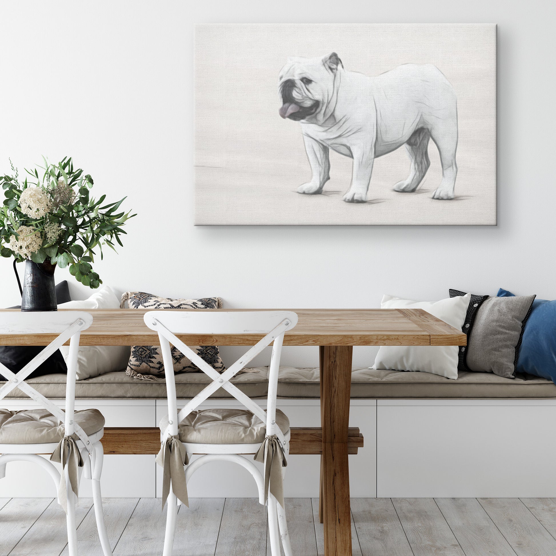 Buy Humphrey IV Gallery Canvas | Shop for English Bulldog Wall Art | Roscoe & Charlie