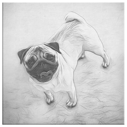 Buy Jake III Canvas | Shop for Pug Wall Art | Roscoe & Charlie