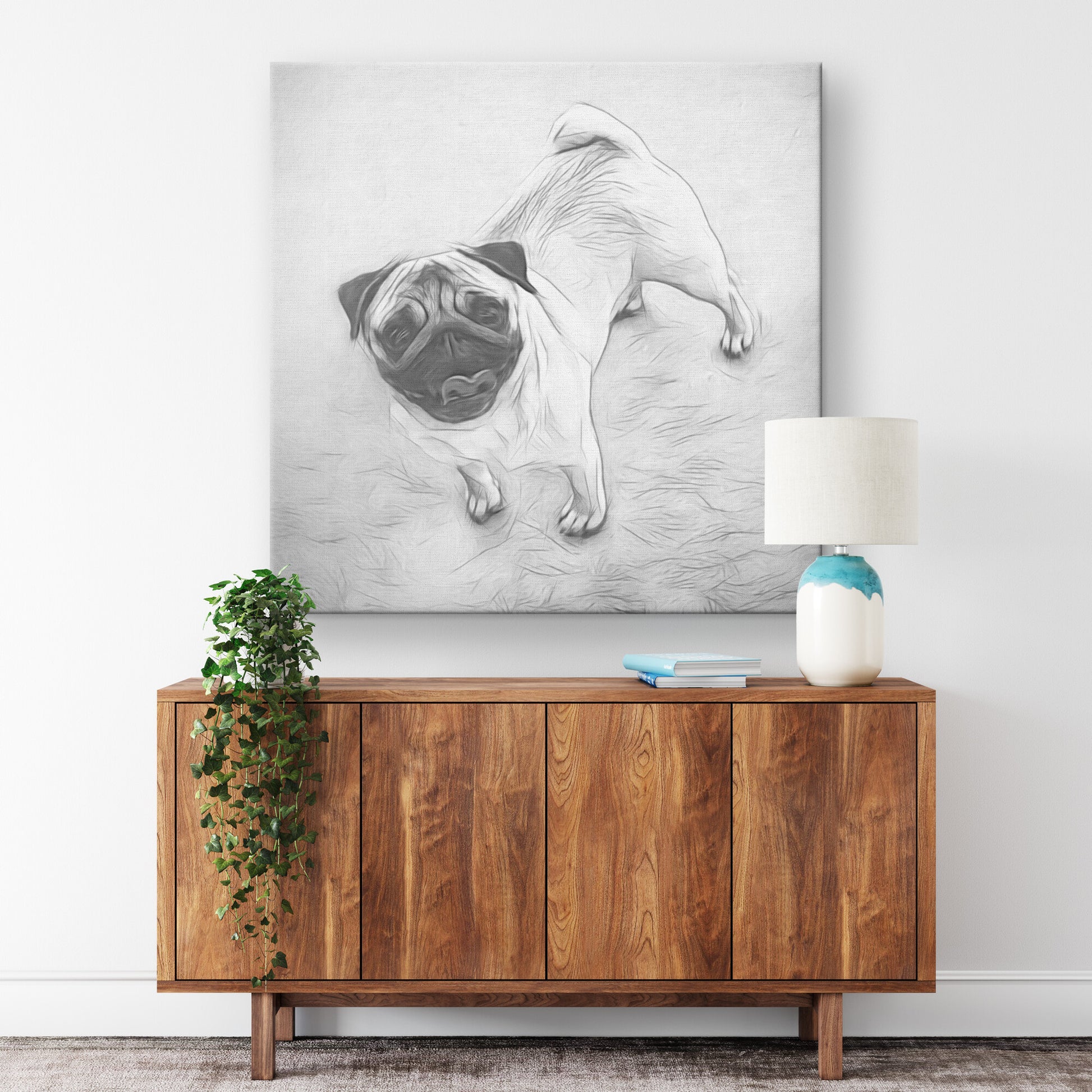 Buy Jake III Canvas | Shop for Pug Wall Art | Roscoe & Charlie