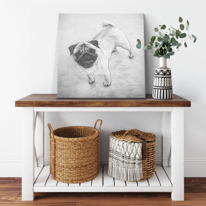 Buy Jake III Canvas | Shop for Pug Wall Art | Roscoe & Charlie